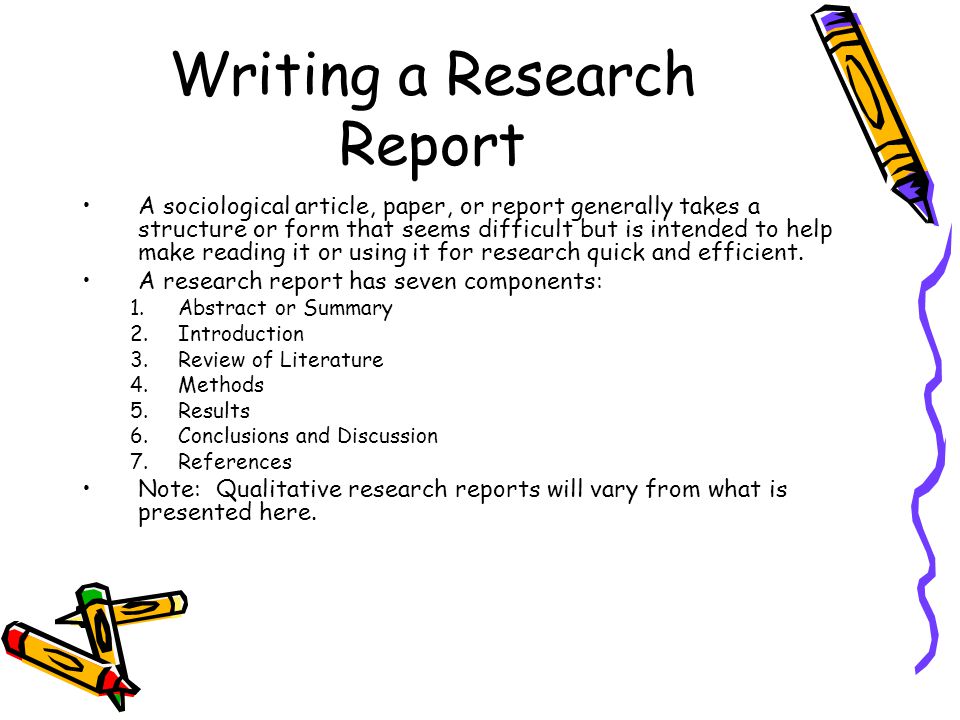 How to Write a Qualitative Report